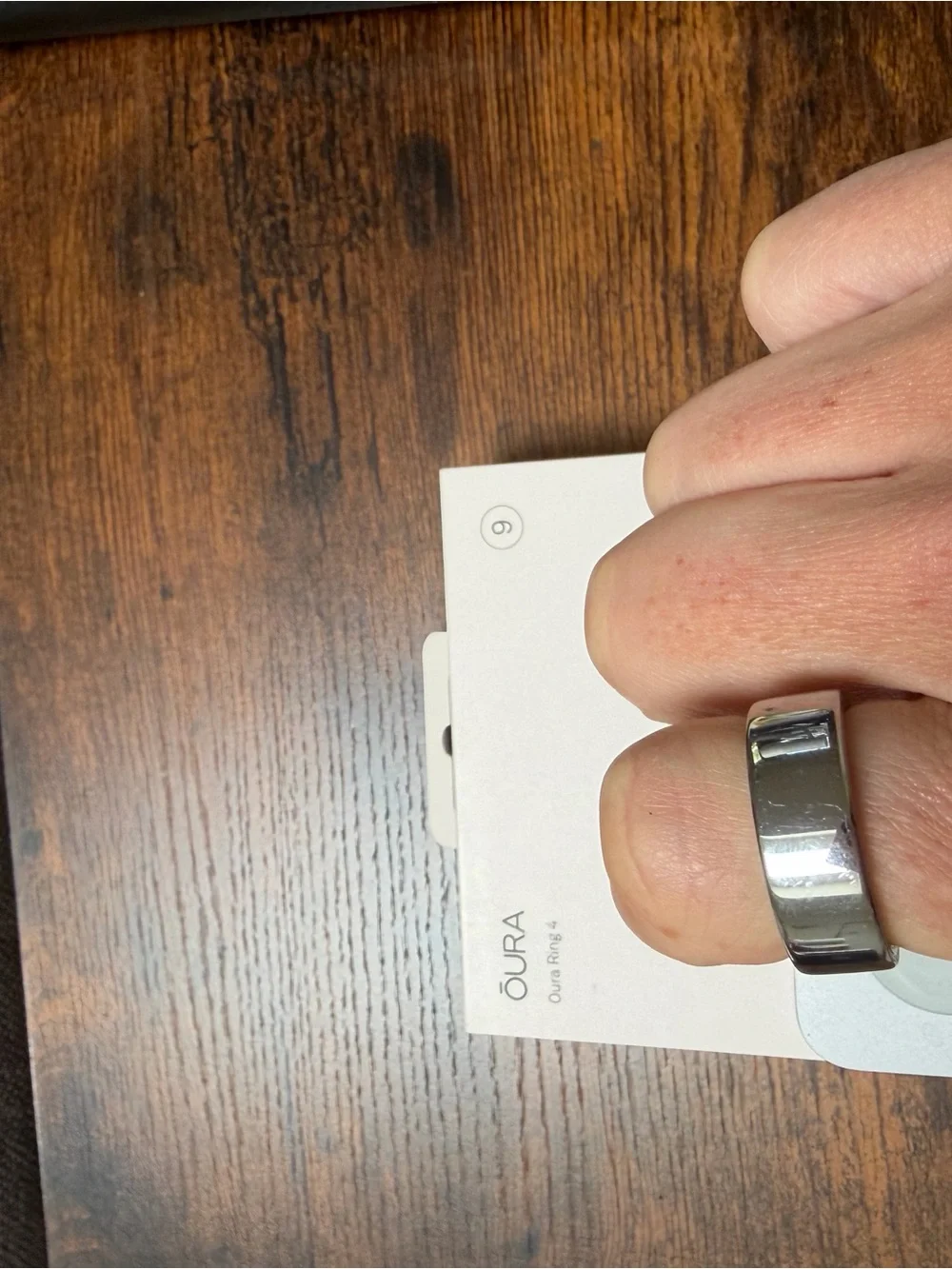 Size 9 Oura Ring 4 — Silver gently used